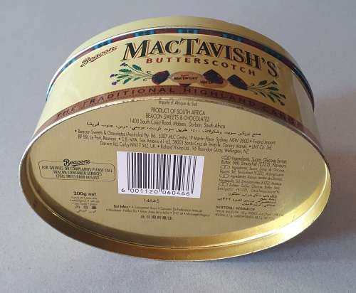 MacTavish`s Butterscotch tin as per photos