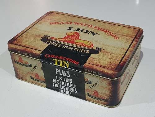 LION Firelighters tin as per photos