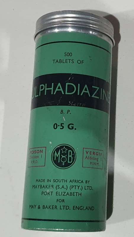 VINTAGE MAYBAKER SULPHADIAZINE tin as per photos