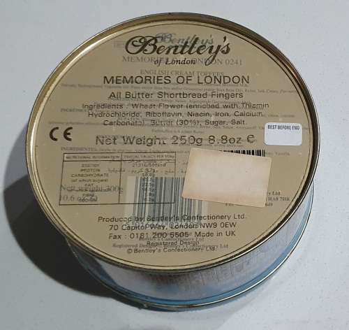 BENTLEY`s of London tin as per photos