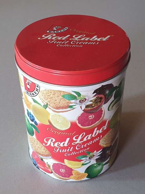 Bakers RED LABEL tin as per photos