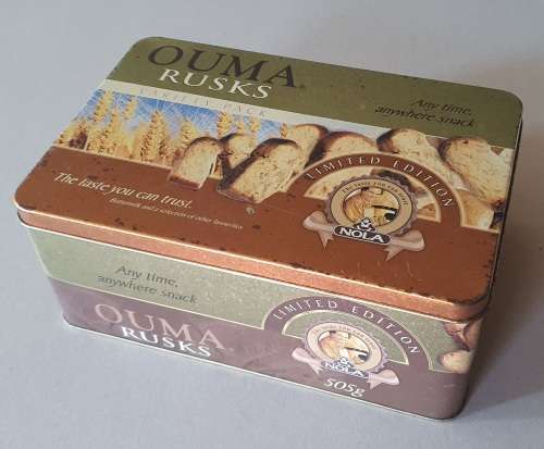 OUMA RUSKS tin as per photos