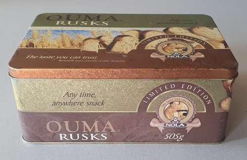 OUMA RUSKS tin as per photos