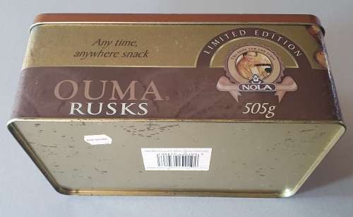 OUMA RUSKS tin as per photos