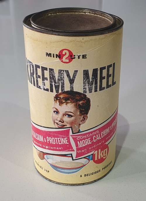 Vintage KREEMY MEEL 2 MINUTE tin as per photos