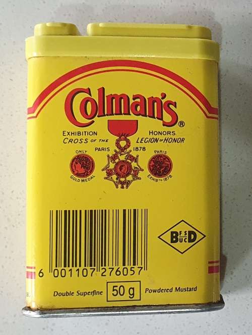COLMAN`S English mustard tin as per photos