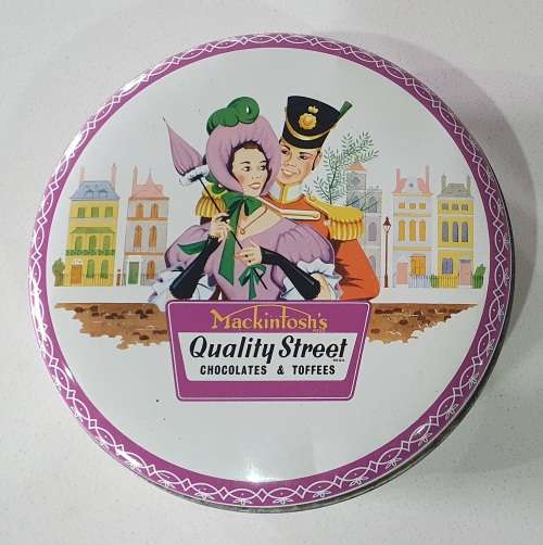 MACKINTOSH`S QUALITY STREET tin as per photos