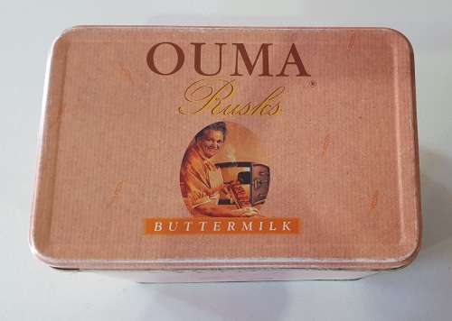 OUMA RUSKS tin as per photos