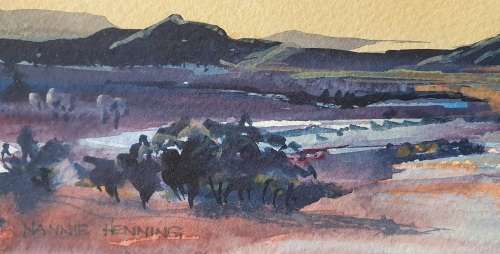 Original watercolour painting by NANNIE HENNING