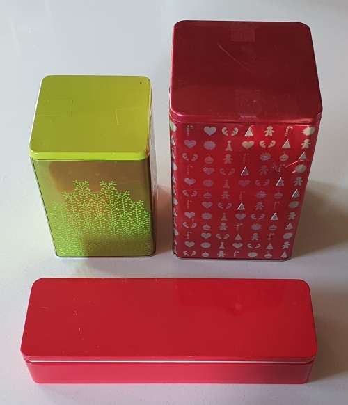 3 Woolworths tins as per photos