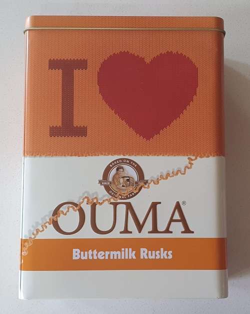 I Love OUMA Rusks tin as per photos
