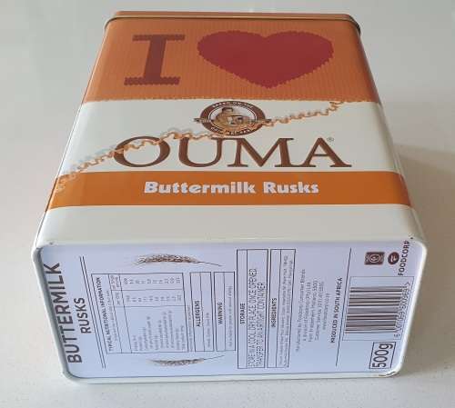 I Love OUMA Rusks tin as per photos