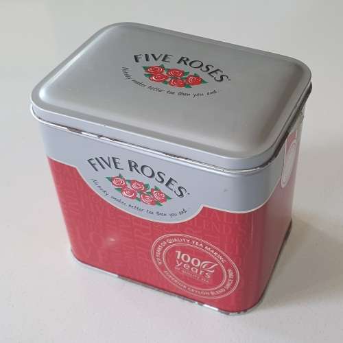 Five Roses tea tin as per photos