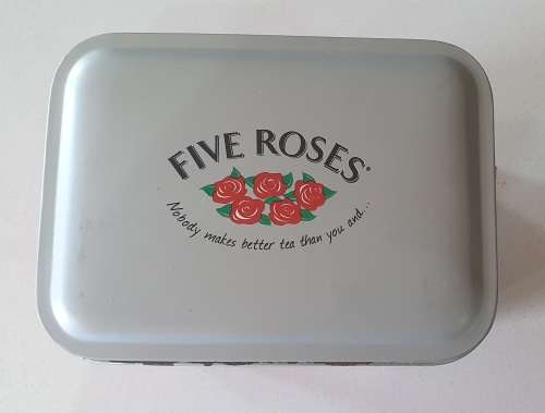Five Roses tea tin as per photos