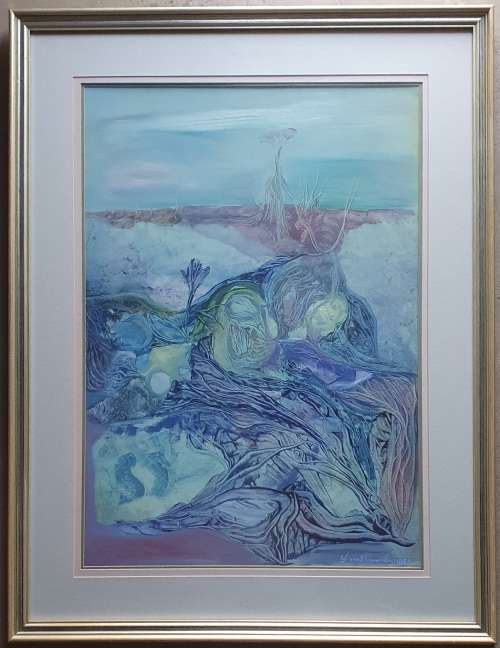 Original framed desert landscape by Gerrit van Schouwenburg as per photos