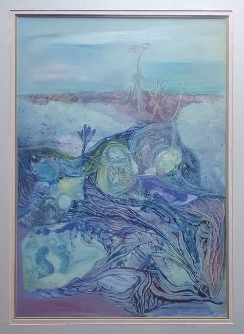 Original framed desert landscape by Gerrit van Schouwenburg as per photos