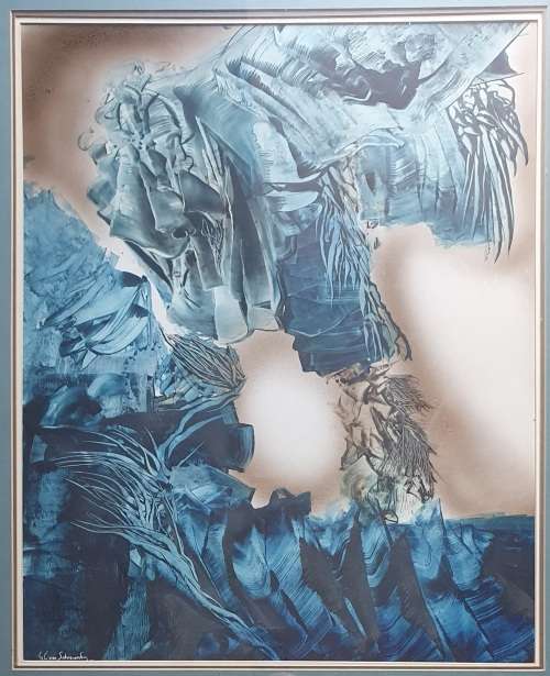 Original framed ocean landscape by Gerrit van Schouwenburg as per photos