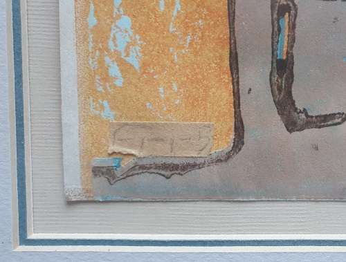 Original framed glass etch by Gerrit van Schouwenburg as per photos