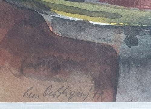 Watercolour by Leon De Bliquy as per photos