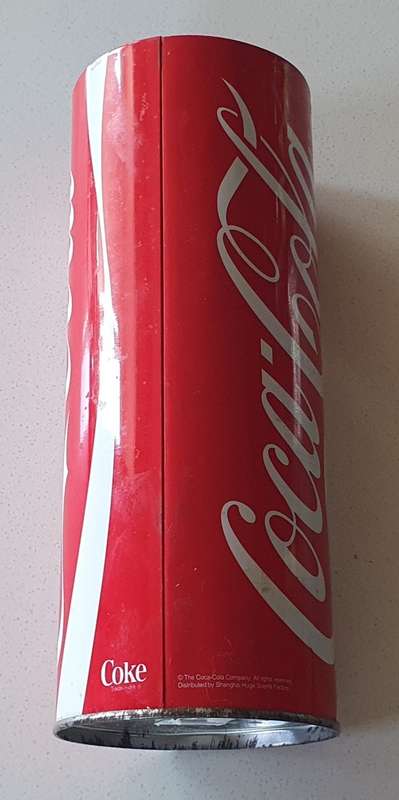Coca Cola straw holder tin as per photos