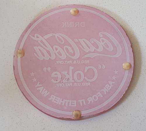Coca Cola glass coaster as per photos