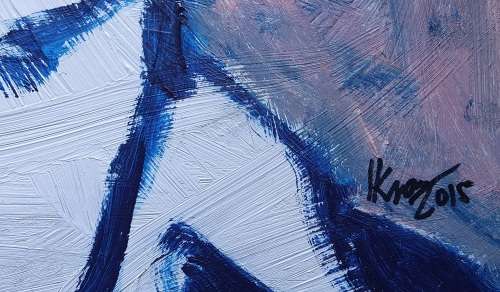 Original acryl painting by IKRAM ABRAHAMS - The Ruppeteers - as per photo