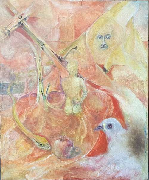 Original unframed acrylic painting by Gerrit van Schouwenburg as per photos