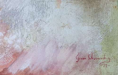 Original unframed acrylic painting by Gerrit van Schouwenburg as per photos