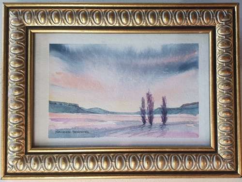 Original framed watercolour painting by NANNIE HENNING