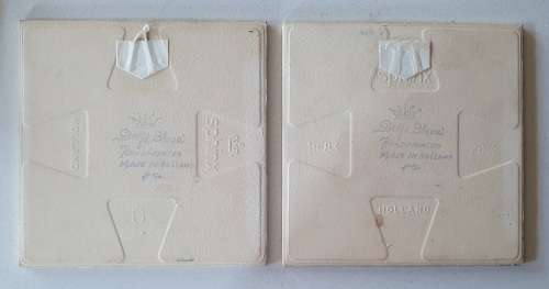 2x Delft Blauw hand painted tiles - made in Holland as per photo.