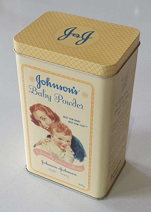 Johnson`s Baby Powder tin as per photos