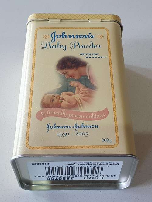 Johnson`s Baby Powder tin as per photos