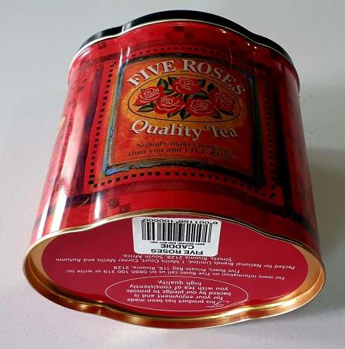 Five roses tea tin as per photos