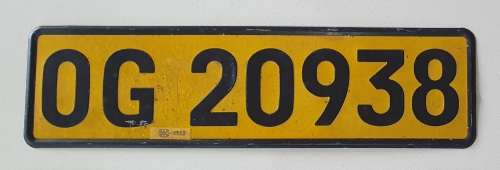 Vintage tin number plate as per photos