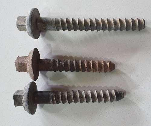 3x Vintage SAR sleeper bolts 1933, 1964 as per photo