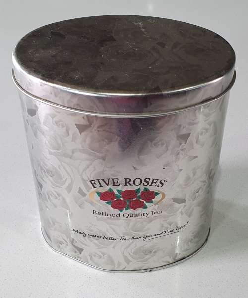 Five Roses tea tin as per photos
