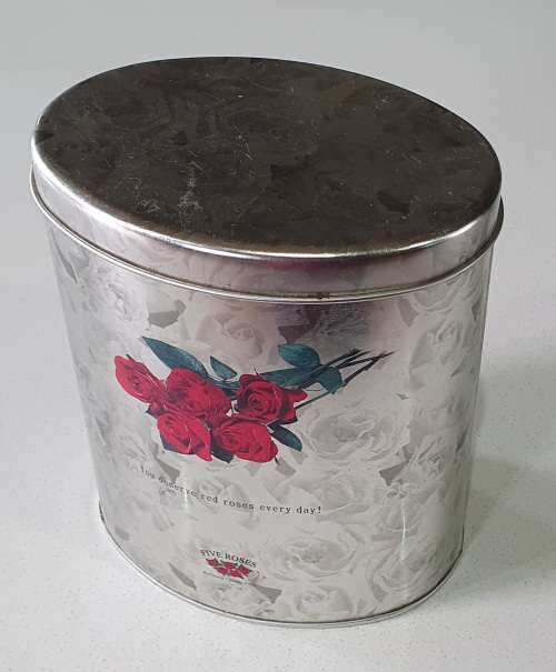 Five Roses tea tin as per photos