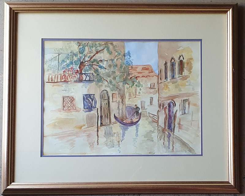 Framed watercolour painting by LOUISE DUNNING as per photo