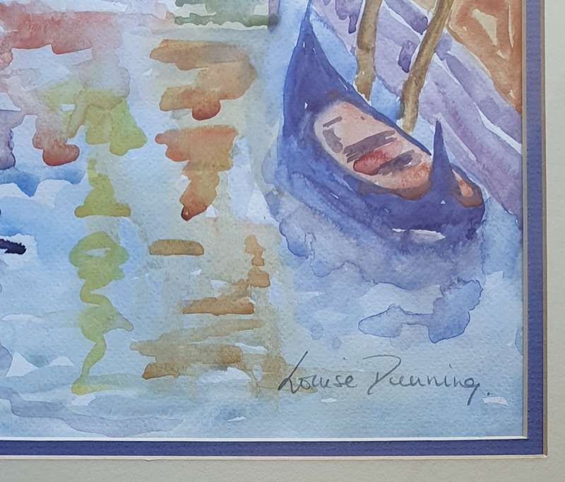 Framed watercolour painting by LOUISE DUNNING as per photo