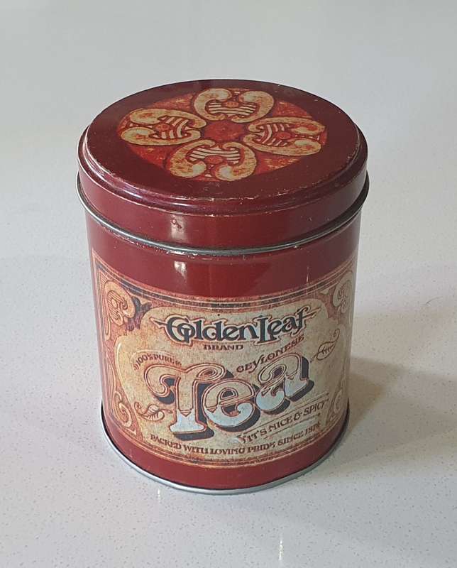 Golden Leaf tea tin as per photos