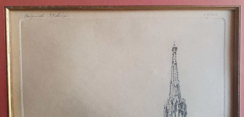 Framed etch 24/200 as per photo