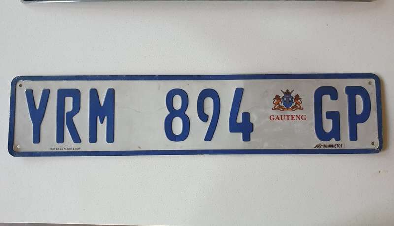 Tin number plate as per photos