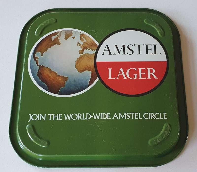 Amstel lager Tin serving tray as per photos