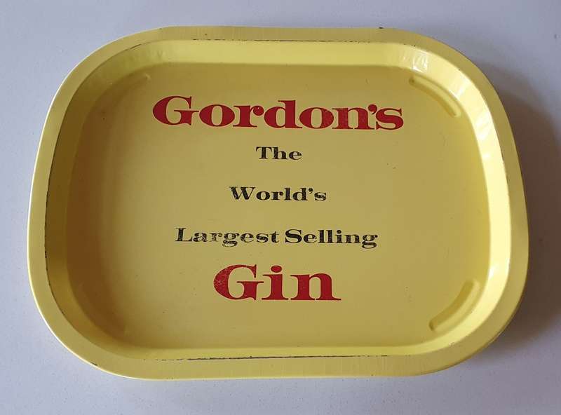 Gordon`s Gin tin serving tray as per photos