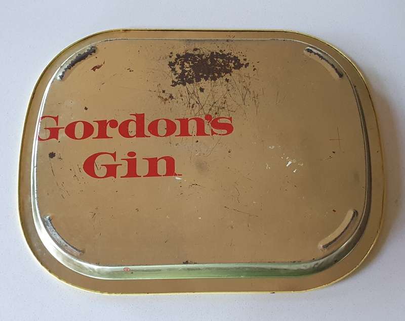 Gordon`s Gin tin serving tray as per photos