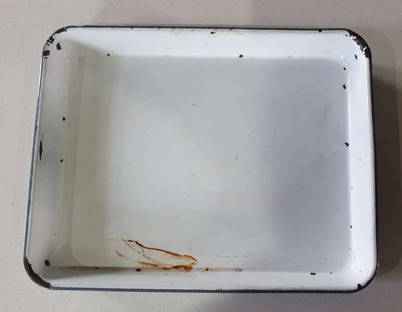 Vintage FALCON ENAMELWARE enamel oven tray as per photos
