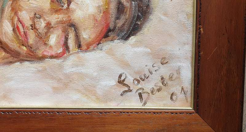 Framed oil painting by LOUISE BESTER as per photo
