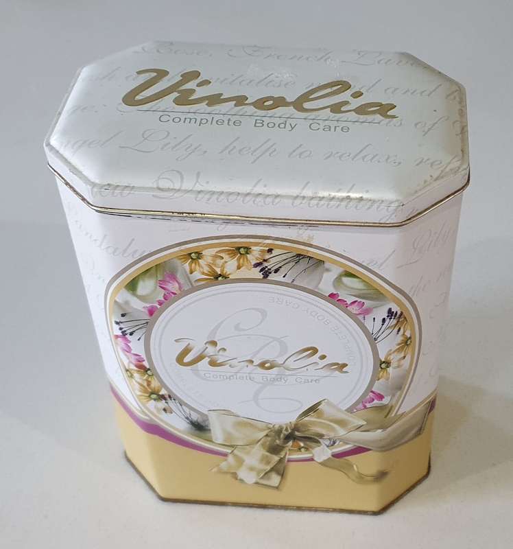 VINOLIA tin as per photos