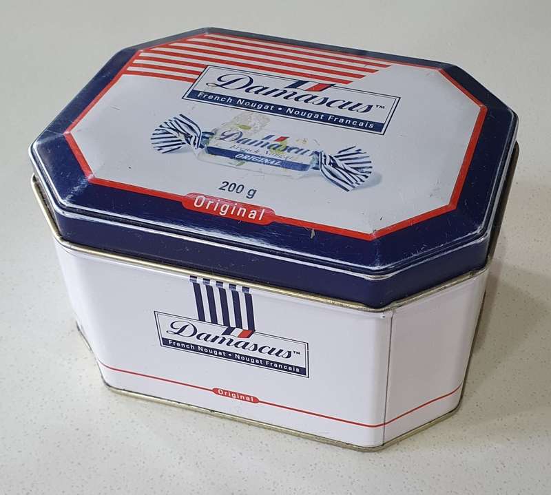 Damascus Frech Nougat tin as per photos