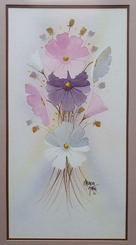 Framed watercolour painting by Malachi Smith as per photo